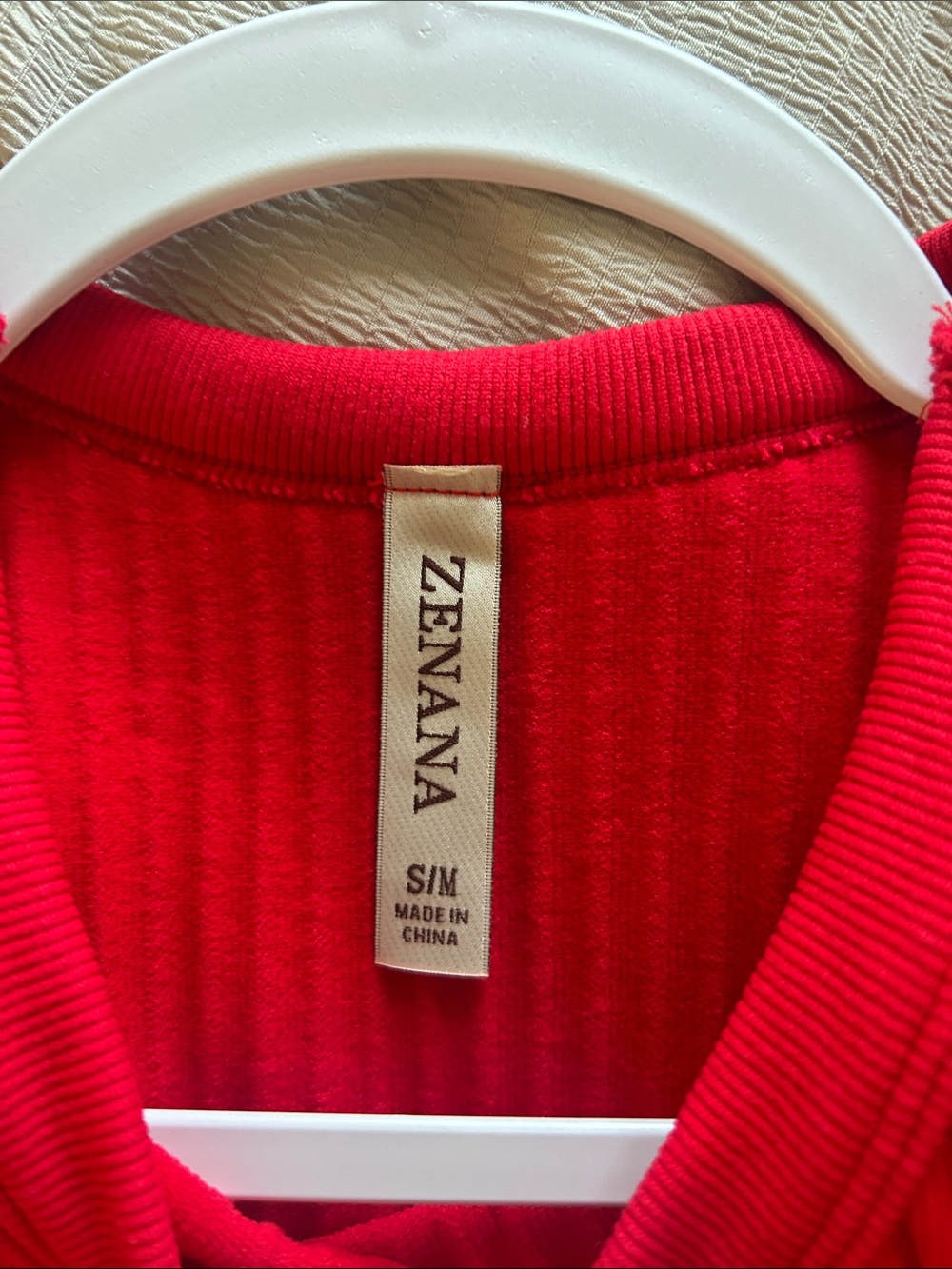 Zenana Red Ribbed Tank Top - Picture 2 of 7